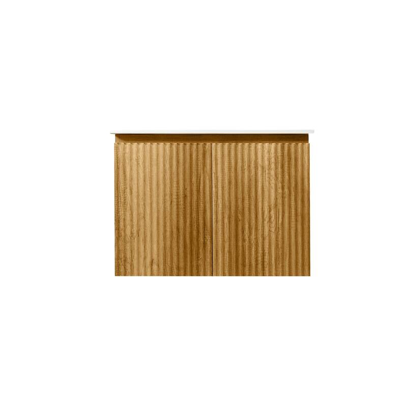 30inch Folding Wall Cabinet With Creamic Sink- Patented 1-Minute Install, Space-Saving & Easy Assemble