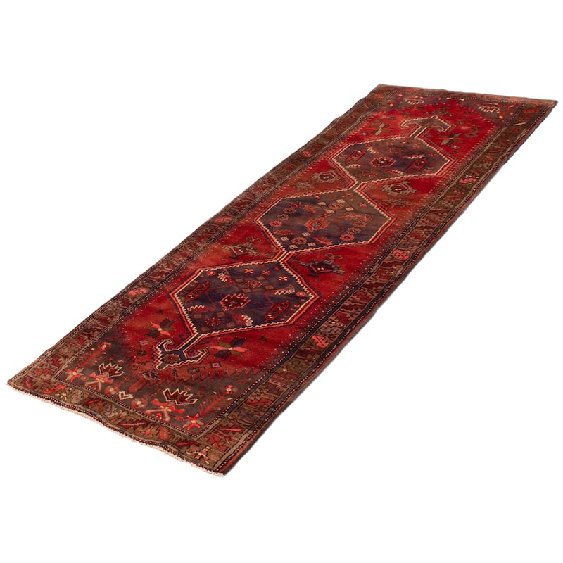 ECARPETGALLERY Hand-knotted Konya Anatolian Red Wool Rug - 3'6 x 9'7