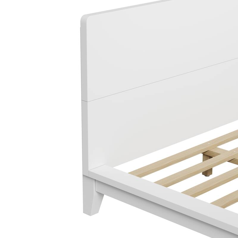 Roomfitters Full/Queen/King Size Wood Platform Bed with Headboard and Slat Support