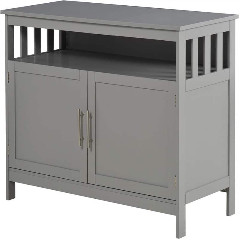 Sideboard Buffet Cabinet - 39.25"D x 17"W x 31.5"H - Grey