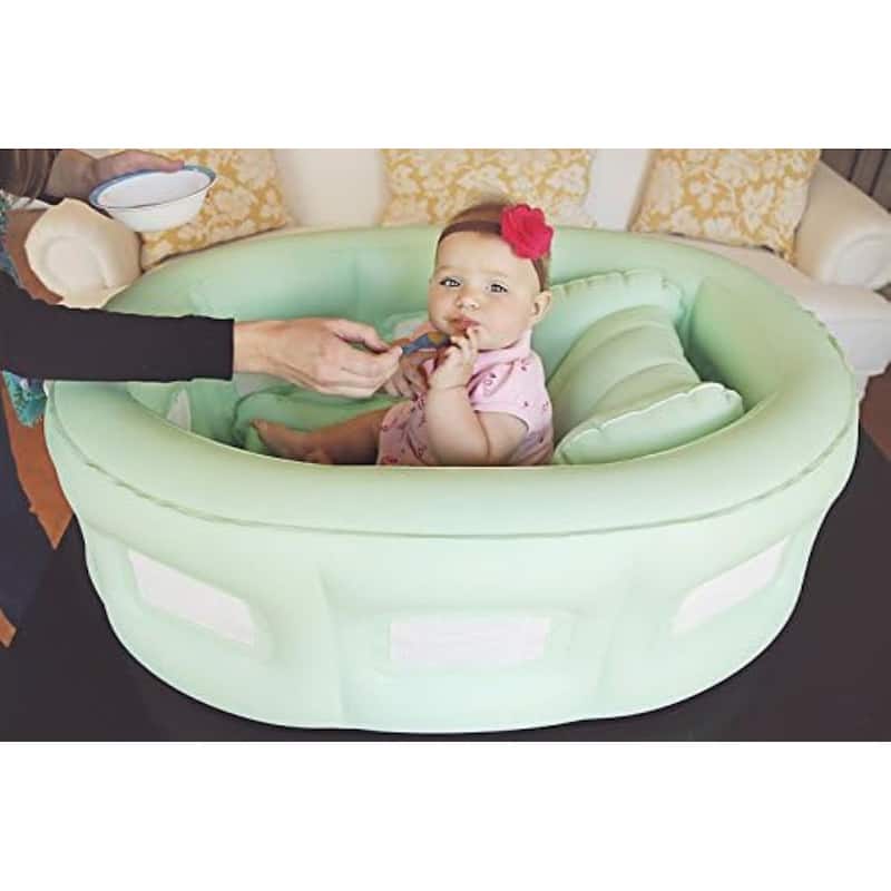 4-in-1 Room to Grow Portable Inflatable Baby Bathinet - Green - 26"