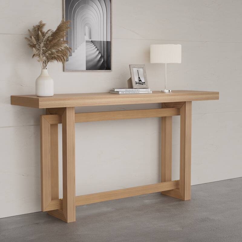 Console Table Narrow Entryway Table Hallway Table for Living Room, Side Table Sofa Table Accent Table - Oak