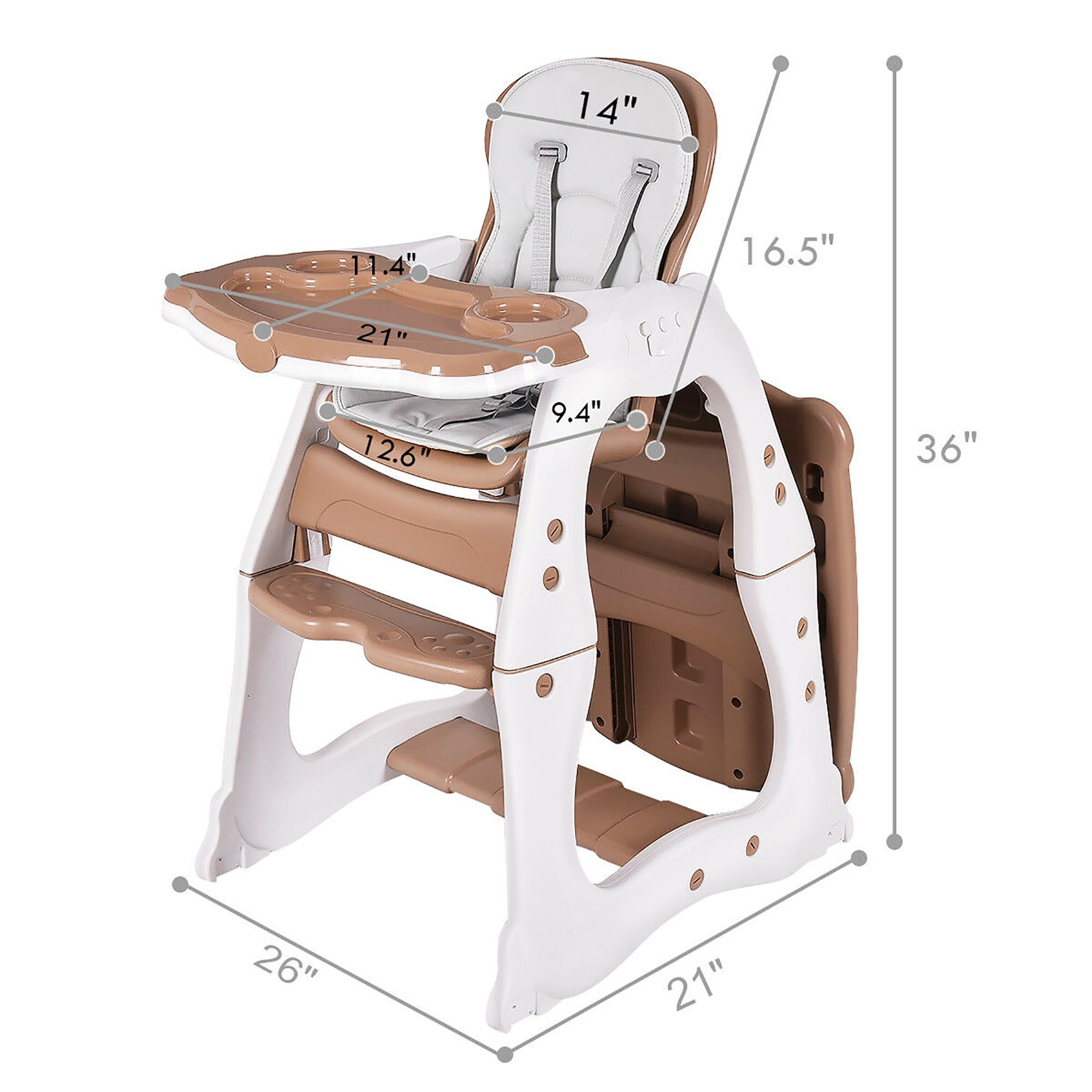 Baby High Chair 3 in 1 Infant Table and Chair Set Bed Bath Beyond 31908333