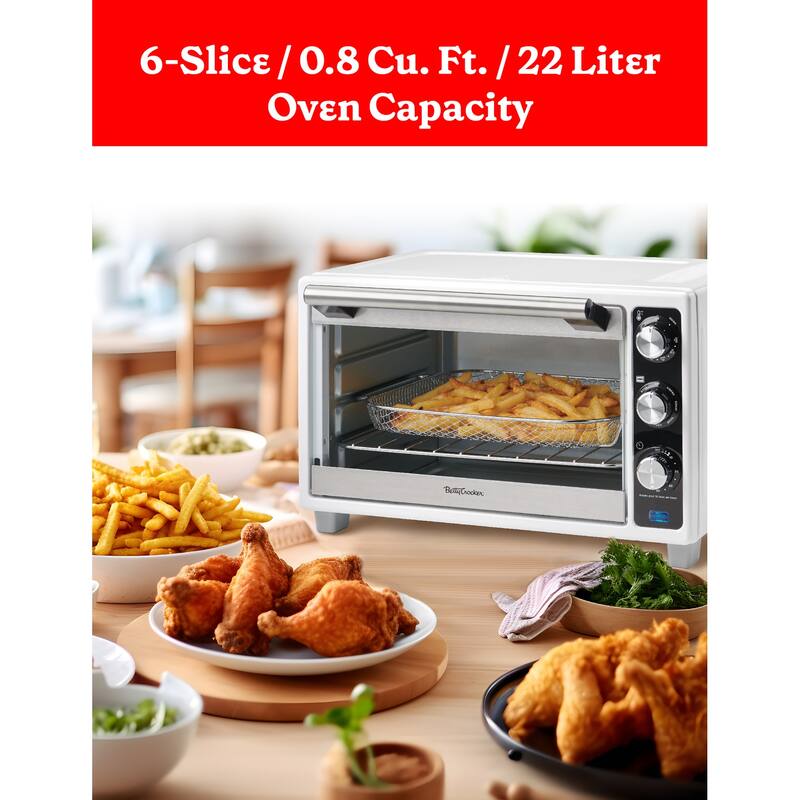 Betty Crocker Air Fryer Convection Toaster Oven, Multifunction 6Slice