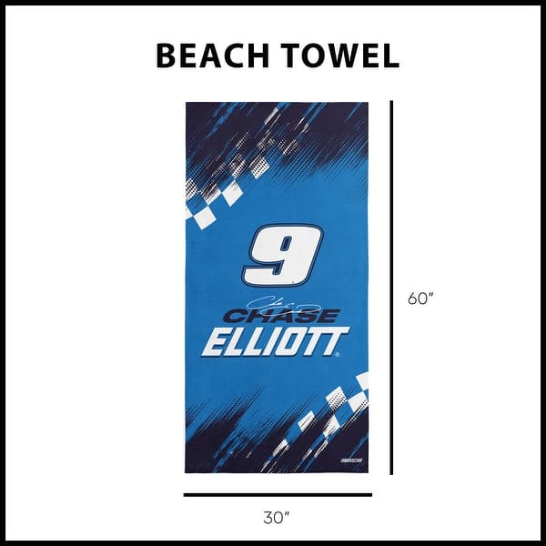 dimension image slide 9 of 19, NASCAR Simple Speed Beach Towel