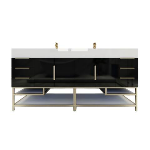 Bethany 72" Double Free-Standing Vanity with Reinforced Acrylic Sink