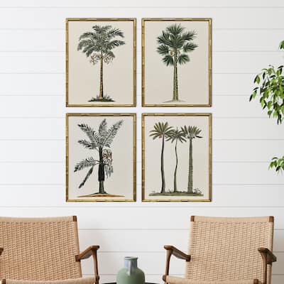 Paragon Contemporary Palm II Framed Art - Set of 4