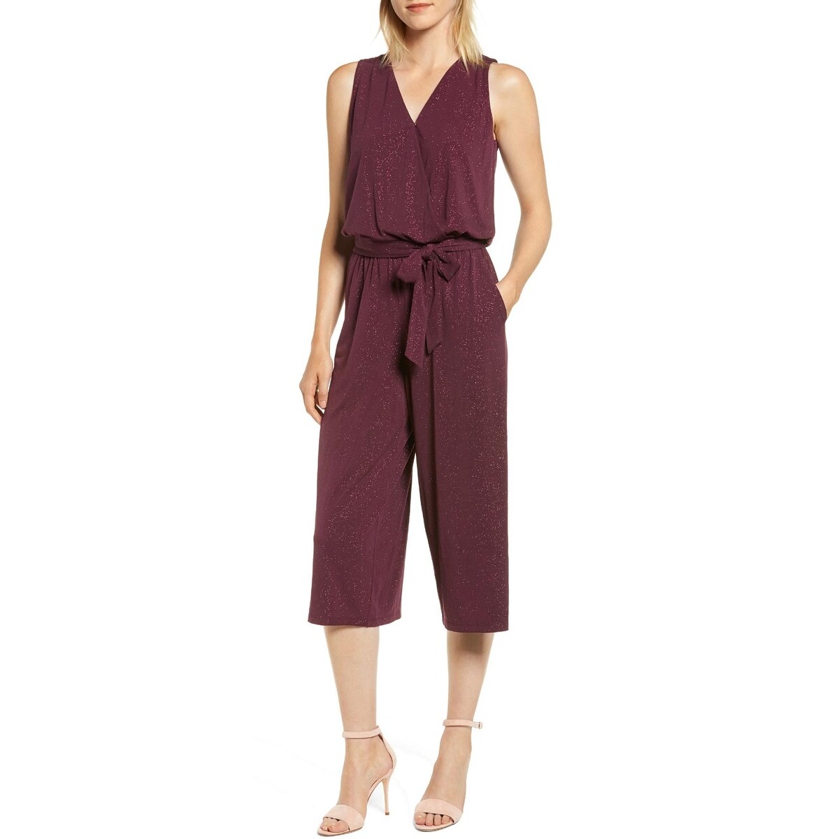 glitter wrap jumpsuit