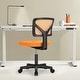 preview thumbnail 6 of 44, Office Computer Desk Chair with Wheels, Ergonomic Low-Back Mesh Rolling Work Swivel Chairs, Armless Comfortable Lumbar Support Orange