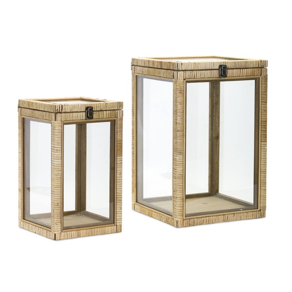 Box Lantern (Set of 2) - 11.5 x 11.5 x 17.75