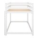 preview thumbnail 12 of 22, Twin Over Twin Solid Wood Floor Bunk Kids Bed with Ladder - Low Design for Safety, Full-Length Guardrails, Easy Assembly, White