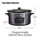 preview thumbnail 8 of 6, Hamilton Beach 6 Quart Programmable Defrost Slow Cooker with Temperature Probe