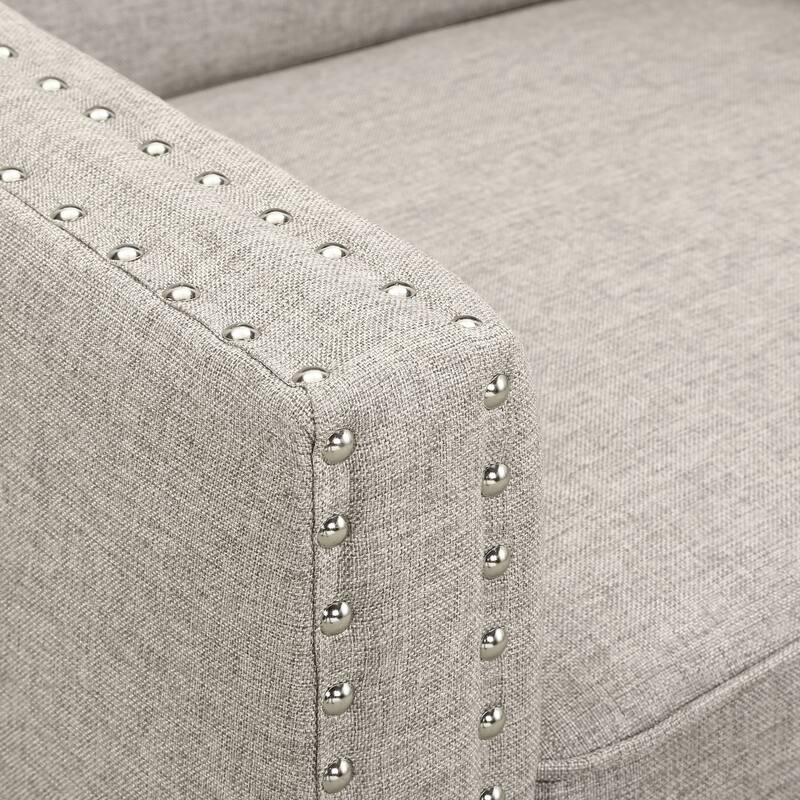 Erica Accent Armchair with Chrome Nailhead Trim