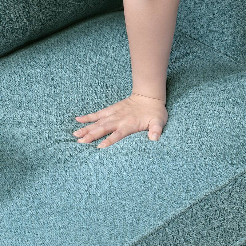 Grove 28.5" Chenille Accent Chair - Brushed Gold Finish Metal Legs