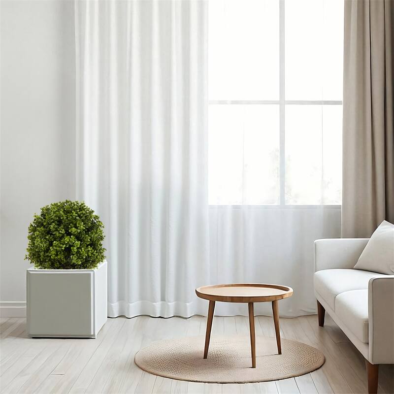 2-Pack 22in Boxwood Ball Shaped Artificial Topiary Shrubs Trees