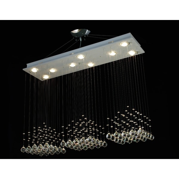 Modern Contemporary *Rain Drop* Chandelier Lighting With Crystal