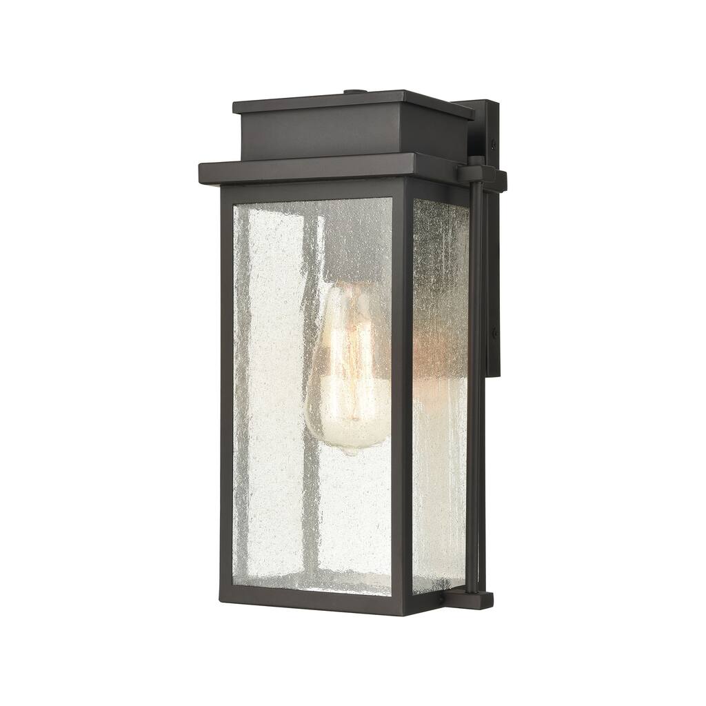 Elk Home Braddock Bronze With Seedy Glass 1 Light Wall Sconce