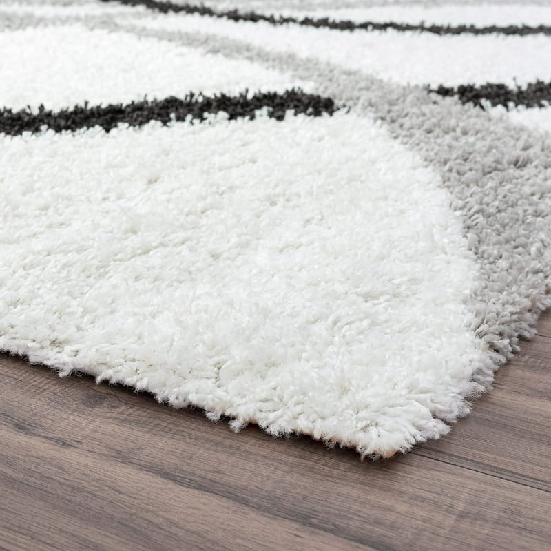 Upscale Shag Modern & Contemporary Abstract Indoor Area Rug