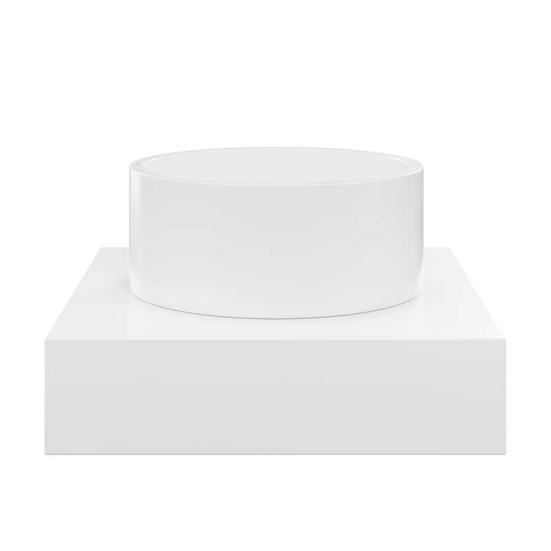 Monaco 24" Floating Bathroom Shelf With Vessel Sink In Glossy White - 23.75" x 21.81" x 9.49"