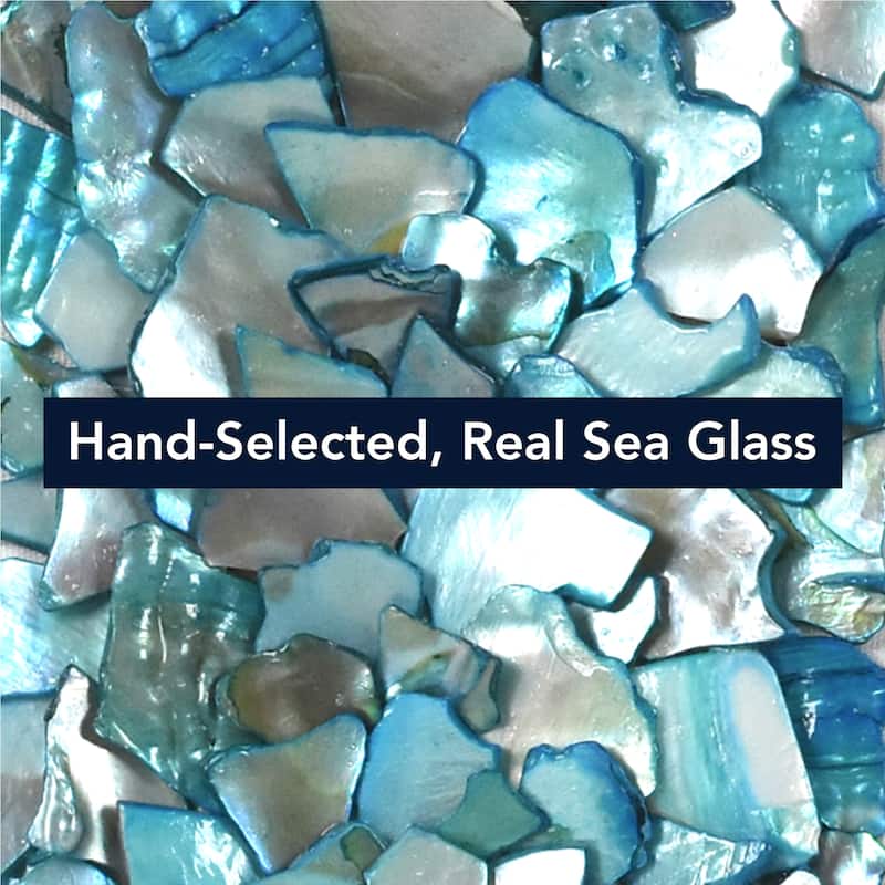 American Art Decor 2-Piece Coastal Seashell & Sea Glass Shadowbox Framed Wall Art Set