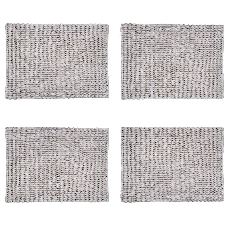 Water Hyacinth Placemats With Woven Design (Set of 4)