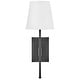 preview thumbnail 3 of 3, Lark 83770 Beale 19" Tall Hardwired Wall Sconce with White Linen Shade