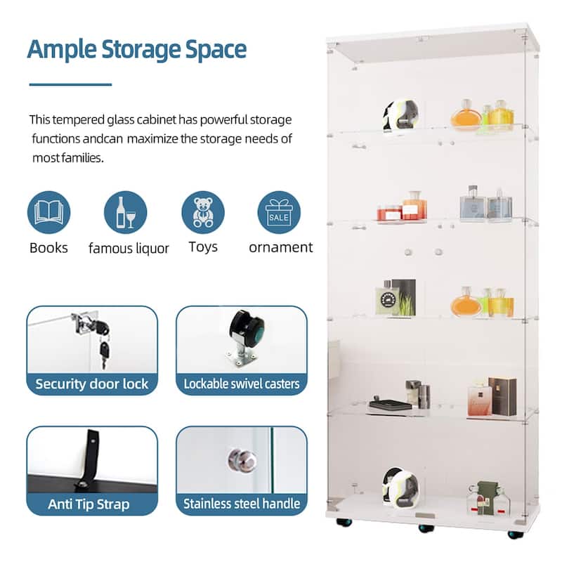 Tempered Glass Display Cabinet,Storage Cabinet,File Cabinet,with LED