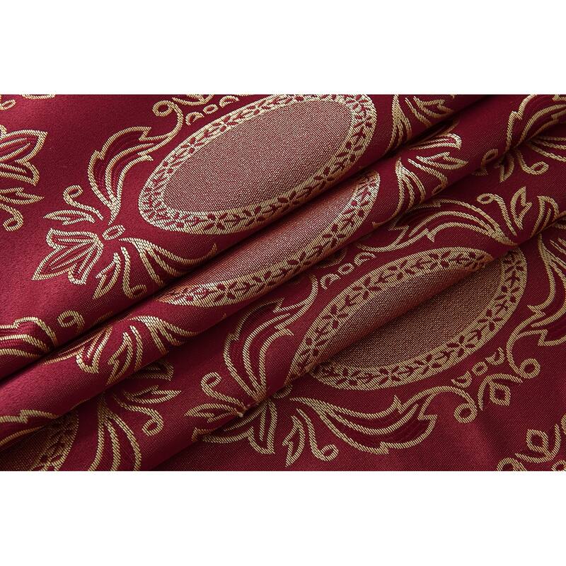 Gracewood Hollow Mabanckou Textured Jacquard Single Rod Pocket Curtain Panel w/ Attached Valance (54 x 84) - 54 x 84 in.