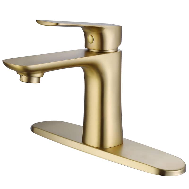 Single Handle Bathroom Sink Faucet With Deck Plate One Holes Bathroom Faucets Modern Vanity Basin Lavatory Mixter Taps