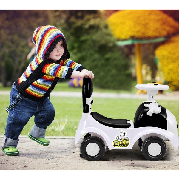 pushing toy car