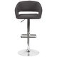 preview thumbnail 78 of 92, Chrome Upholstered Height-adjustable Rounded Mid-back Barstool