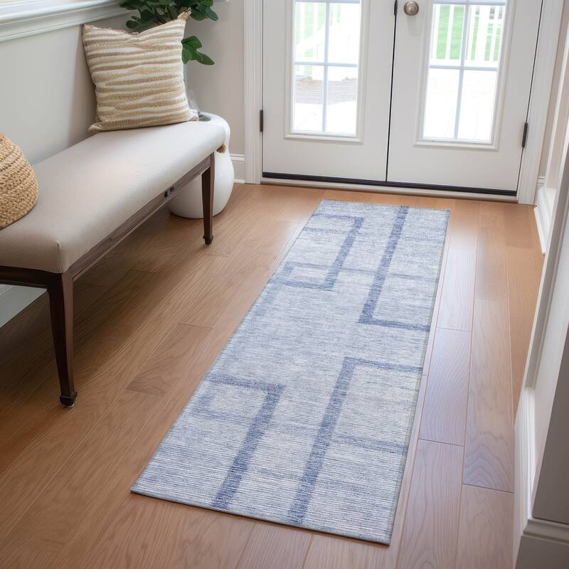 Machine Washable Indoor/ Outdoor Chantille Contemporary Geo Rug