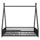 preview thumbnail 16 of 38, Metal House Platform Bed with Triangle Structure and Guardrail