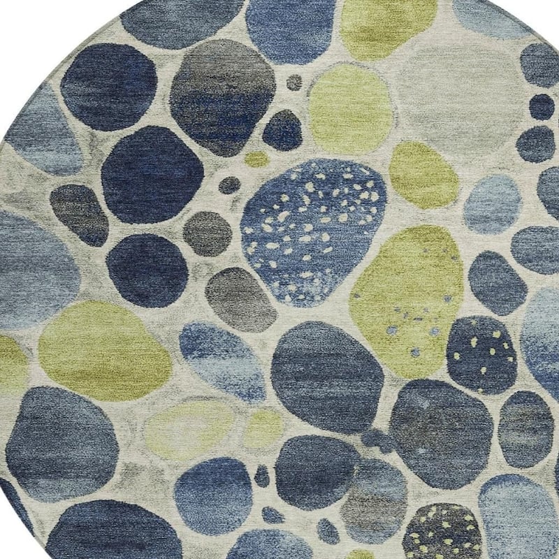 HomeRoots Geometric Transitional Rectangle Outdoor Rug