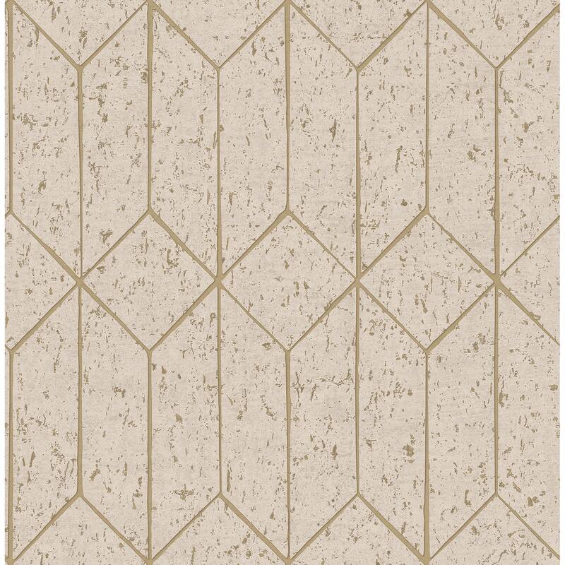 Advantage Hayden Bone Concrete Trellis Wallpaper