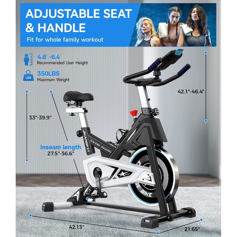 Exercise Bike Stationary, Cycling Bike with Bluetooth Sensor
