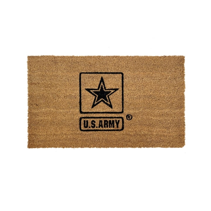 US Army Themed Coir Welcome Mat - 18" x 30"