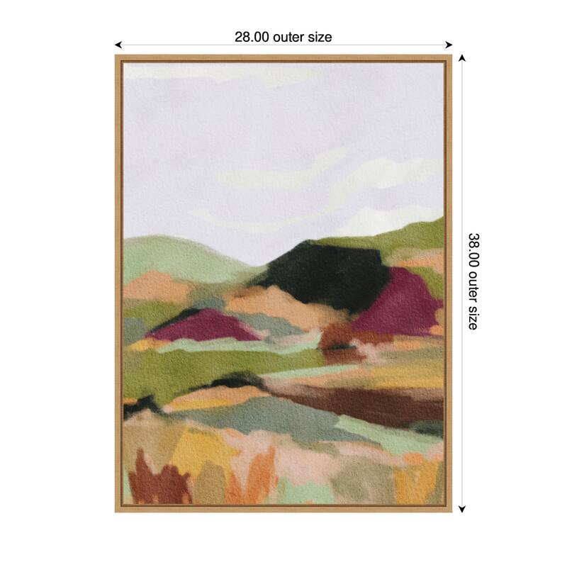 Kate and Laurel Sylvie Dreamy Landscape Framed Canvas by Nikita Jariwala