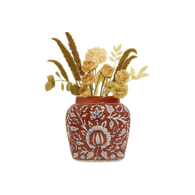 Home&Manor Ceramic Large Red Vase