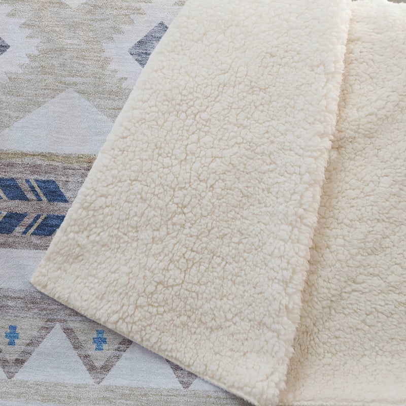 Premium Machine Washable ASB178 Southwest Tribal Sherpa Throw Blanket