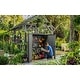 preview thumbnail 2 of 6, Keter Cortina Alto Vertical Resin Durable Outdoor Storage Shed With Floor for Patio Furniture and Tools, Grey