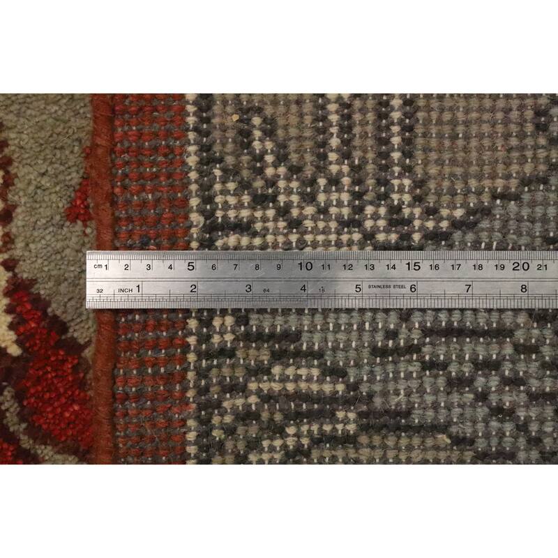 Hand Knotted Oriental 100% Wool Carpet Traditional All-Over Greys & Charcoal Ziegler Area Rug - 11' 10'' X 8' 11''