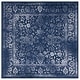preview thumbnail 2 of 4, SAFAVIEH Adirondack Dakota Rustic Shabby Chic Distressed Rug 3' Square - Navy/Ivory - Square