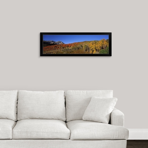 "Mountains on a landscape Mt Timpanogos Wasatch Mountains Utah" Black Framed Print