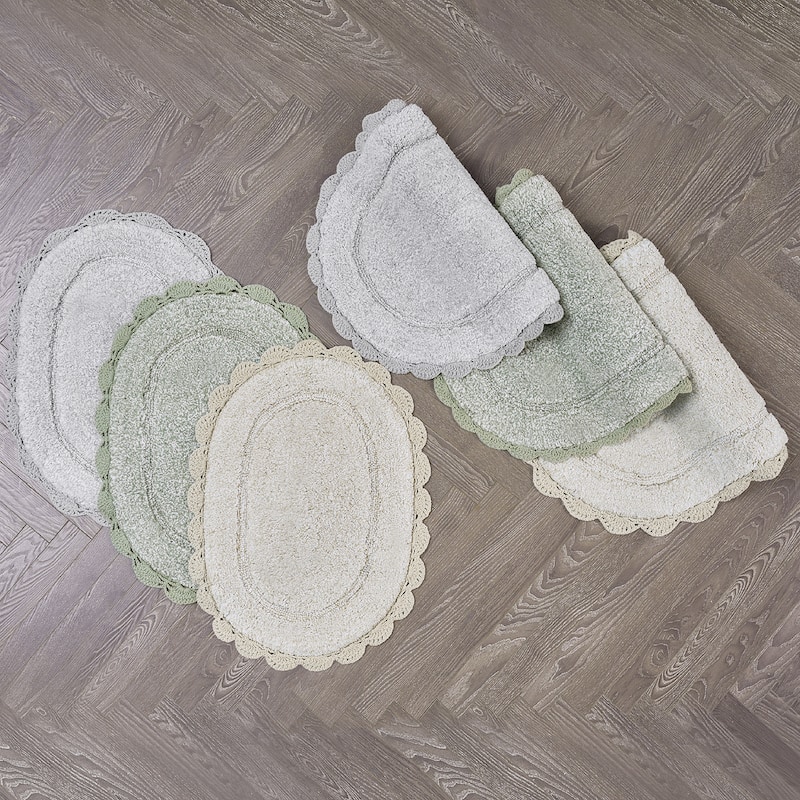 Laura Ashley Eloise Crochet Border Bath Mat