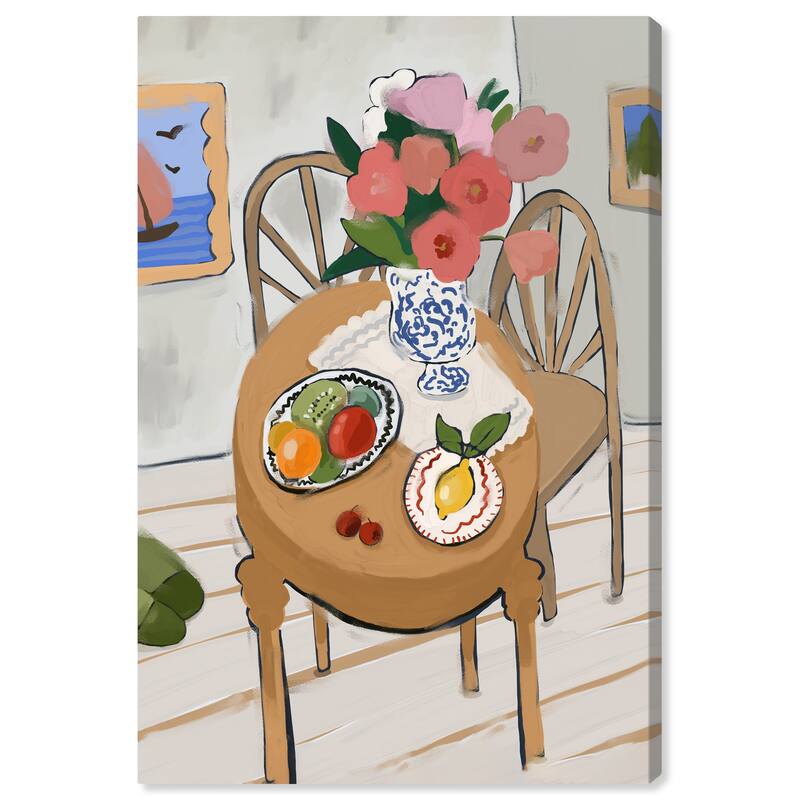 Wynwood Studio Canvas Food and Cuisine Healthy snack time Brown and Rustic Wall Art Canvas Print