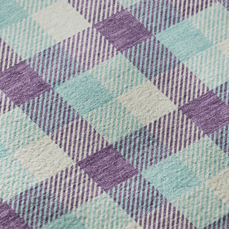 Premium Washable Super Soft Plaid Mayfield Rug