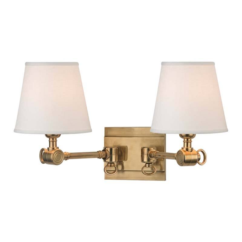 Hudson Valley Lighting Hillsdale 2 Light 10" Tall Wall Sconce - Aged Brass