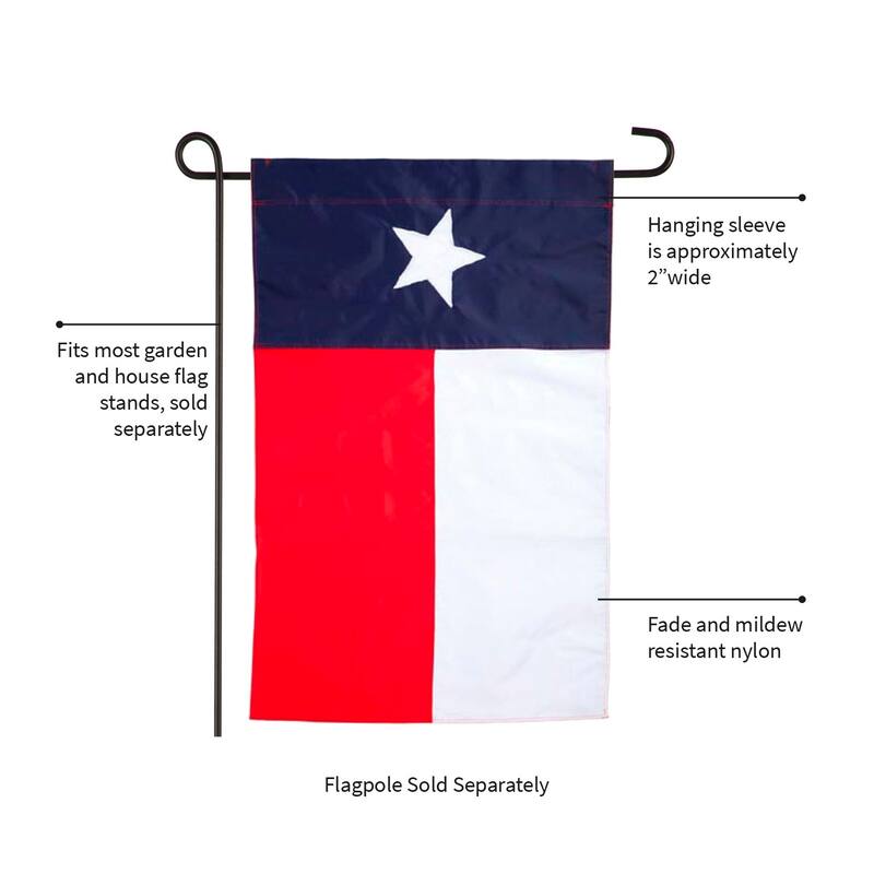 12.5 in. x 18 in. Texas State Flag Garden Applique Flag