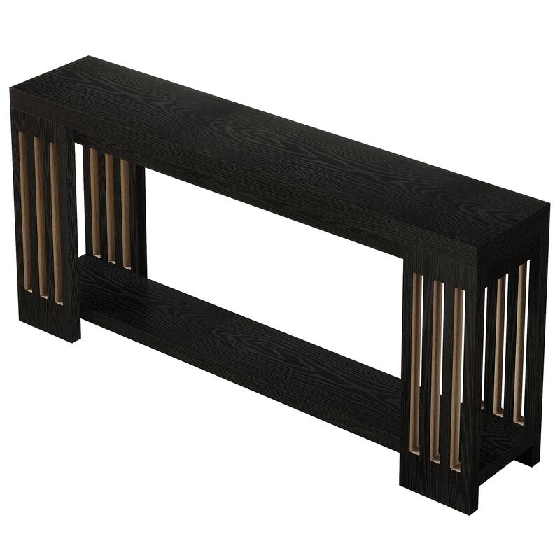 70.9-Inch Console Table, 2-Tier Sofa Table, Long Entryway Table for Living Room, Hallway, Entrance, Foyer